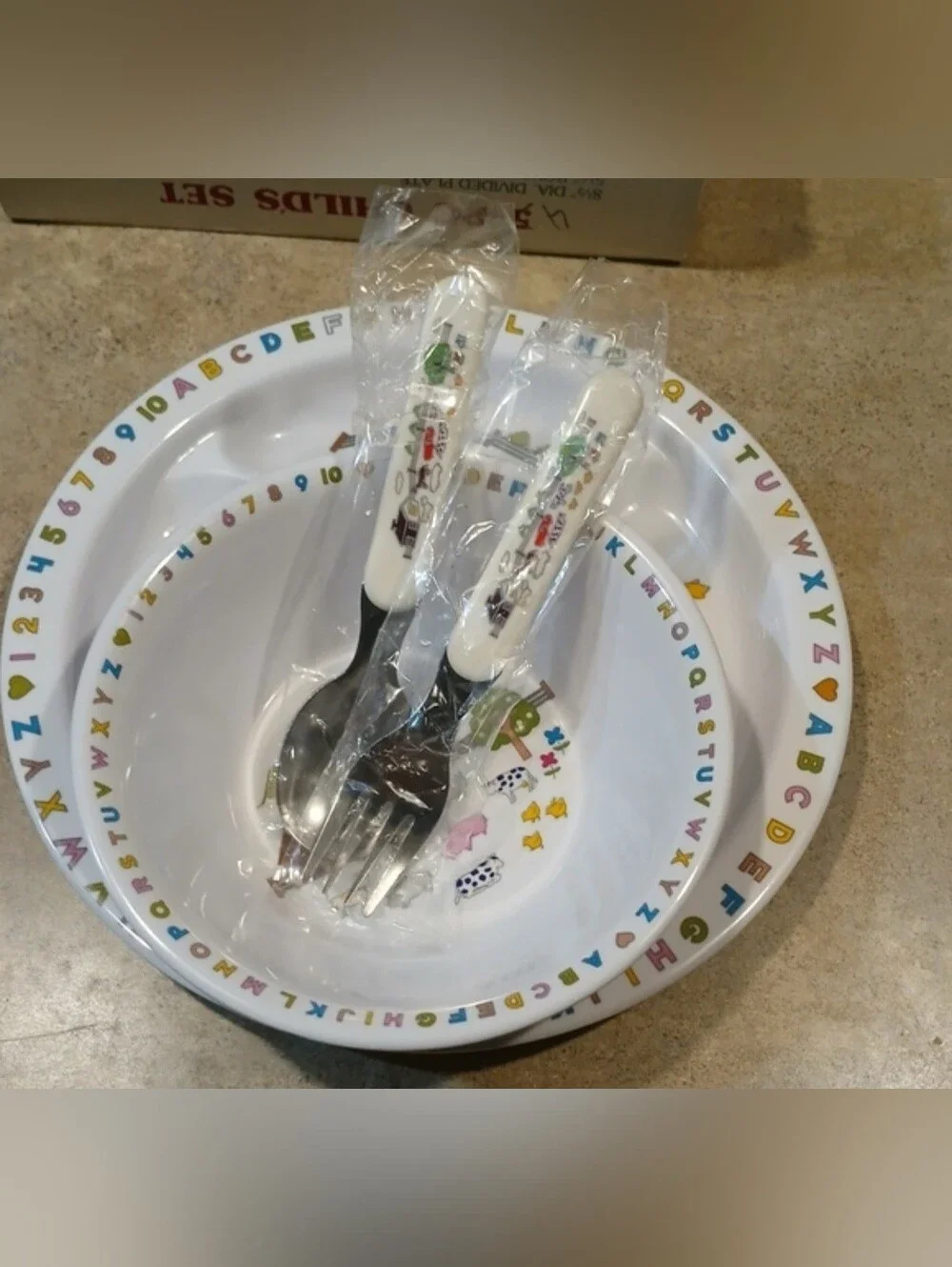 Farm Style Child's Dinnerware Set 4 Piece